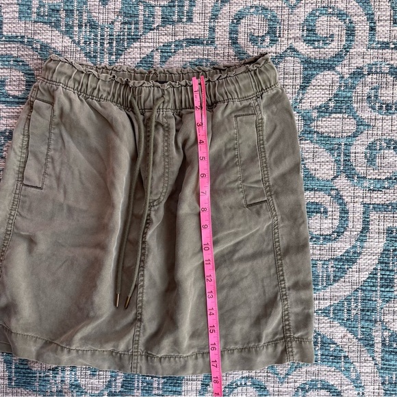 Loft Olive Green Drawstring Mini Skirt - Picture 6 of 9